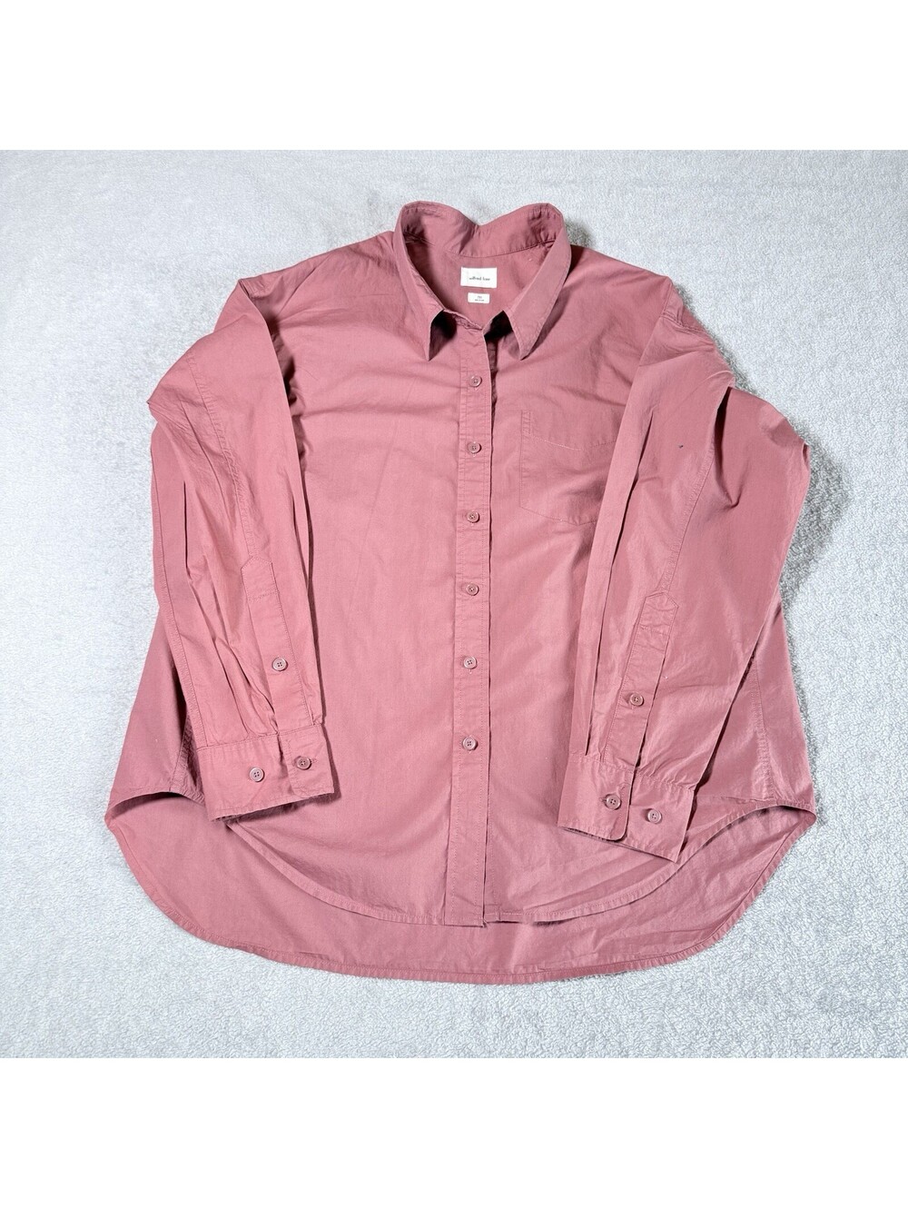 Aritzia Wilfred Free Button Up Tunic Shirt Relaxed Oversize Linen Blend Cover Up